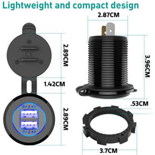 Load image into Gallery viewer, Dual 2.1A (4.2A) 12V/24V DC USB Car Quick Charger Power Socket Outlet