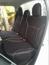 Load image into Gallery viewer, Third Row - Black Neoprene Seat Covers With White Stitching For Toyota LC80 Series Sahara