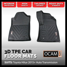 Load image into Gallery viewer, 3D All Weather Floor Mats Liners For Toyota Hilux N80 Single Cab 2015-Current TPE