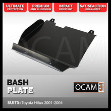 Load image into Gallery viewer, OCAM Aluminium Bash Plates For Toyota Hilux 2001-2004 Diesel Only, 6mm - Black
