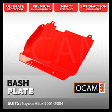 Load image into Gallery viewer, OCAM Aluminium Bash Plates For Toyota Hilux 2001-2004 Diesel Only, 6mm - RED