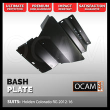 Load image into Gallery viewer, OCAM Aluminium Bash Plates For Holden Colorado RG 2012-06/2016, 6mm Black