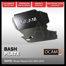 Load image into Gallery viewer, OCAM Aluminium Bash Plates For Nissan Navara D22 - 6mm Black