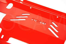 Load image into Gallery viewer, OCAM Aluminium Bash Plates For Nissan Navara D40 2005-12 4mm Red (430 x 460mm)
