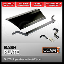 Load image into Gallery viewer, OCAM Aluminum Bash Plates For Toyota Landcruiser 80 Series - 6mm in RED