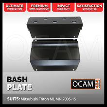 Load image into Gallery viewer, OCAM Aluminium Bash Plates For Mitsubishi Triton ML MN 2006-04/2015, 6mm-Black, #2