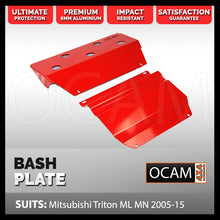 Load image into Gallery viewer, OCAM Aluminium Bash Plates For Mitsubishi Triton ML MN 2006-04/2015, 6mm-RED #2
