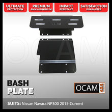 Load image into Gallery viewer, OCAM Aluminium Bash Plates for Nissan Navara NP300 07/2015-02/2021, 6mm BLACK