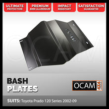Load image into Gallery viewer, OCAM Aluminium Bash Plates For Toyota Prado 120 Series 2002-09, 6mm Black