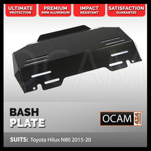 Load image into Gallery viewer, OCAM Aluminium Bash Plate For Toyota Hilux N80 2015-Current, 6mm, Black (1 Piece)