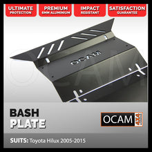 Load image into Gallery viewer, OCAM Aluminium Bash Plates For Toyota Hilux N70 SR SR5 2005-15, 6mm, Black