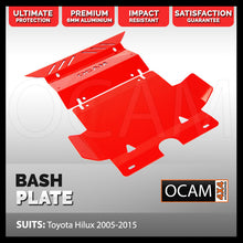 Load image into Gallery viewer, OCAM Aluminium Bash Plates For Toyota Hilux N70 SR SR5 2005-15 6mm, Red