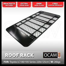 Load image into Gallery viewer, Aluminium Flat Roof Rack For Toyota Landcruiser 100/105 Series Alloy Full Length