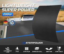 Load image into Gallery viewer, ATEM 200W 12V Flexible Solar Panel Mono Shingled Battery Charging Caravan