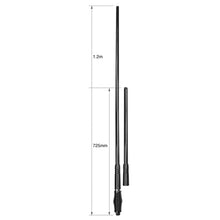 Load image into Gallery viewer, Uniden Black UHF CB 6.6/3dBi Dual Removable Whip Pack 1.2m/72.5cm AT970BKTWIN