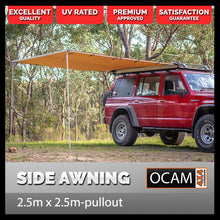 Load image into Gallery viewer, OCAM Awning 2.5M x 2.5M Side Pullout Tent Camper Trailer 4X4 4WD 250cm x 250cm
