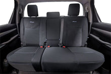 Load image into Gallery viewer, PRE-MADE BUNDLE Wetseat Neoprene Tailored Seat, Headrest & Console Covers for Toyota Hilux SR/5 Dual Cab 09/2015-On Black with Blue Stitching