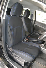 Load image into Gallery viewer, Full Set Bundle - 1st & 2nd Row Black Neoprene Seat Covers With Blue Stitching for Mazda CX-5 KF 02/2017-Current