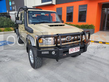 Load image into Gallery viewer, OCAM Deluxe Steel Bull Bar For Toyota Landcruiser 70 76 78 79 Series, 2024+, Winch Compatible & OCAM 12K LBS Winch