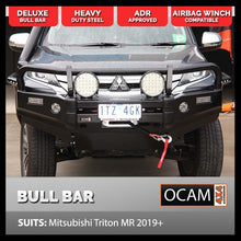 Load image into Gallery viewer, OCAM Deluxe Steel Bull Bar for Mitsubishi Triton MR 11/2018-2022, Winch Compatible