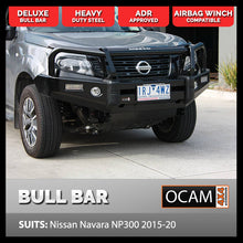 Load image into Gallery viewer, OCAM Deluxe Steel Bull Bar for Nissan Navara NP300 07/2015-02/2021 & OCAM 12k Winch