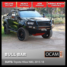 Load image into Gallery viewer, OCAM Deluxe Steel Bull Bar For Toyota Hilux N80 2015-09/2018 & OCAM 12K LBS Winch