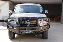 Load image into Gallery viewer, OCAM Deluxe Steel Bull Bar for Nissan Patrol Y62 Series 5, 11/2019+ ,OCAM 12k Winch + 9' LED Spot Lights
