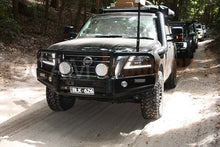 Load image into Gallery viewer, OCAM Deluxe Steel Bull Bar for Nissan Patrol Y62 Series 5, 11/2019+ & Pair 9' LED Spot Lights