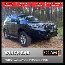 Load image into Gallery viewer, OCAM H-Bar Replacement Winch Bar for Toyota Prado 150 Series 09/2017-2023 Hoopless Bull Bar