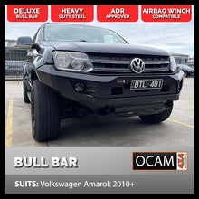 Load image into Gallery viewer, OCAM H-Bar Replacement Winch Bar for Volkswagen Amarok 01/2010-04/2023 Hoopless Bull Bar