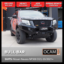 Load image into Gallery viewer, OCAM H-Bar, Replacement Winch Bar for Nissan Navara NP300 03/2021+, Hoopless Bull Bar