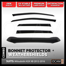 Load image into Gallery viewer, Bonnet Protector, Weathershields For Mitsubishi ASX XB 2012 - 2016 Window Visors