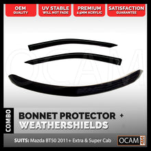 Load image into Gallery viewer, Bonnet Protector & Weathershields for Mazda BT50 2011-08/2020 Extra Super Cab