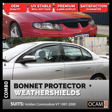 Load image into Gallery viewer, Bonnet Protector, Weathershields For Holden VT VU VX Commodore 1997-02 Tinted Guard