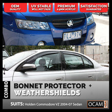 Load image into Gallery viewer, Bonnet Protector, Weathershields For Holden VZ Commodore 2004-07 Tinted Guard