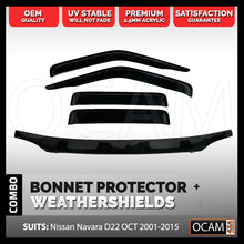 Load image into Gallery viewer, Bonnet Protector, Weathershields For Nissan Navara D22 10/2001-15 Visors