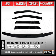 Load image into Gallery viewer, Bonnet Protector, Weathershields For Nissan Navara D40 2005-02/10 Spanish
