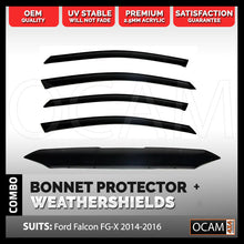 Load image into Gallery viewer, Bonnet Protector Weathershields For Ford Falcon FG-X Sedan 2014+ FGX Visors