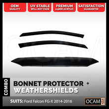 Load image into Gallery viewer, Bonnet Protector, Weathershields For Ford Falcon FG-X 2014+ Ute FGX Visors
