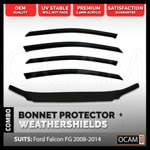 Load image into Gallery viewer, Bonnet Protector Weathershields For Ford Falcon FG Sedan 08-14 XR XR6 XR8 Visors