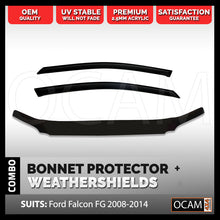 Load image into Gallery viewer, Bonnet Protector Weathershields For Ford Falcon FG Ute 2008-14 Visors XR XR6 XR8