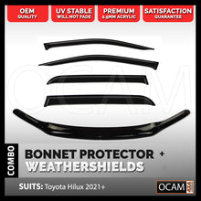 Load image into Gallery viewer, Bonnet Protector, Weathershields For Toyota Hilux 2021-Current Visors