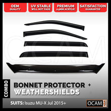 Load image into Gallery viewer, Bonnet Protector & Weathershields for Isuzu MU-X 2017-07/21 Guard MY17 MUX