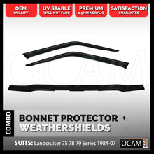 Load image into Gallery viewer, Bonnet Protector Weathershields 2pc For Toyota Landcruiser 70 75 78 79 Series, 1984-06