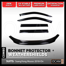Load image into Gallery viewer, Bonnet Protector, Weathershields For SsangYong Musso 2018-Current