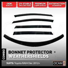 Load image into Gallery viewer, Bonnet Protector, Weathershields For Toyota RAV4 Dec 2012-18 Tinted Visors