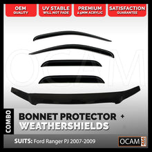 Load image into Gallery viewer, Bonnet Protector, Weathershields for Ford Ranger PJ 2007-2009 Window Visors