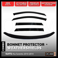 Load image into Gallery viewer, Bonnet Protector, Weathershields For Kia Sorento XM 2010-14 Tinted Visors