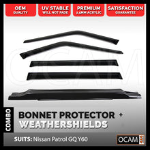 Load image into Gallery viewer, Bonnet Protector, Weathershields For Patrol GQ Ford Maverick 88-97 Manual Mirror Model