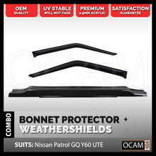 Load image into Gallery viewer, Bonnet Protector, Weathershields For Nissan Patrol GQ UTE 1988-1997 Electric Mirror Model